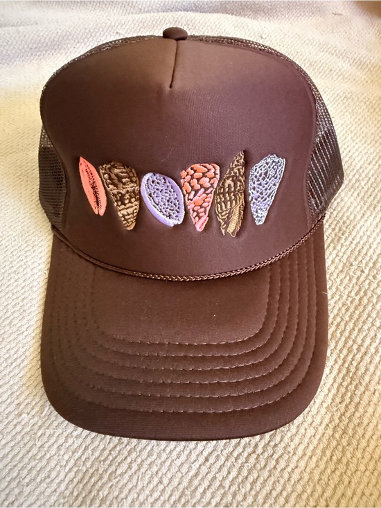ALOHA Collection Accessories - NWT ALOHA Collection Coconut Brown Shell Trucker Hat